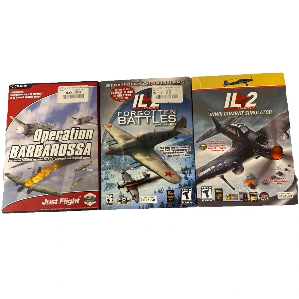 Operation Barbarossa & IL Sturmovik & Forgotten Battle PC CD ROM Complete CIB X3